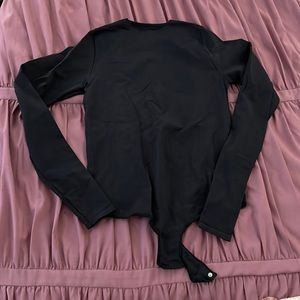 Black SKIMS Long Sleeve Bodysuit